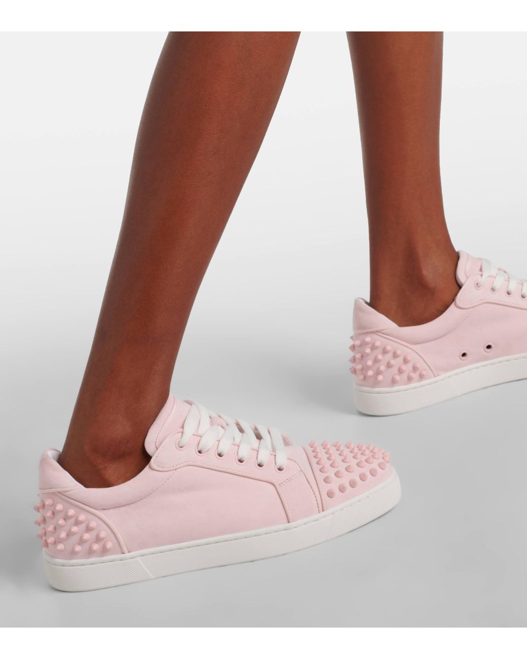 Christian Louboutin Vieira 2 Studded Leather Sneakers in Pink Lyst UK