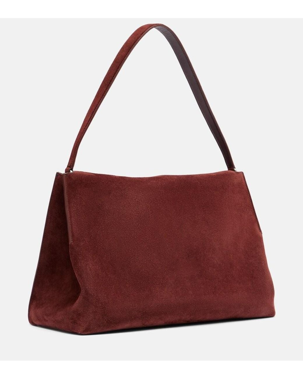 Nour Hammour Red Amal Suede Shoulder Bag