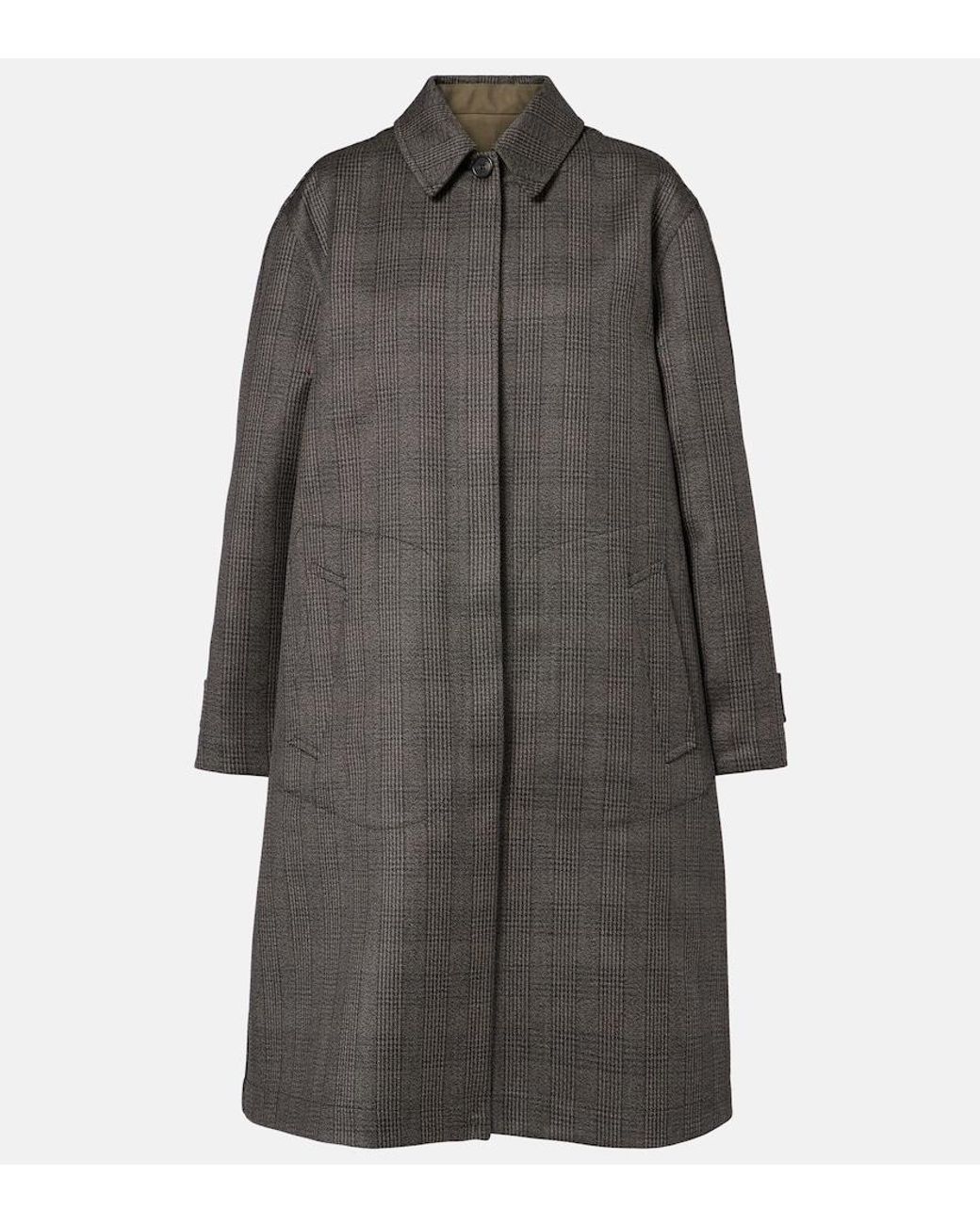 The Row Gray Palomar Reversible Wool And Silk Coat