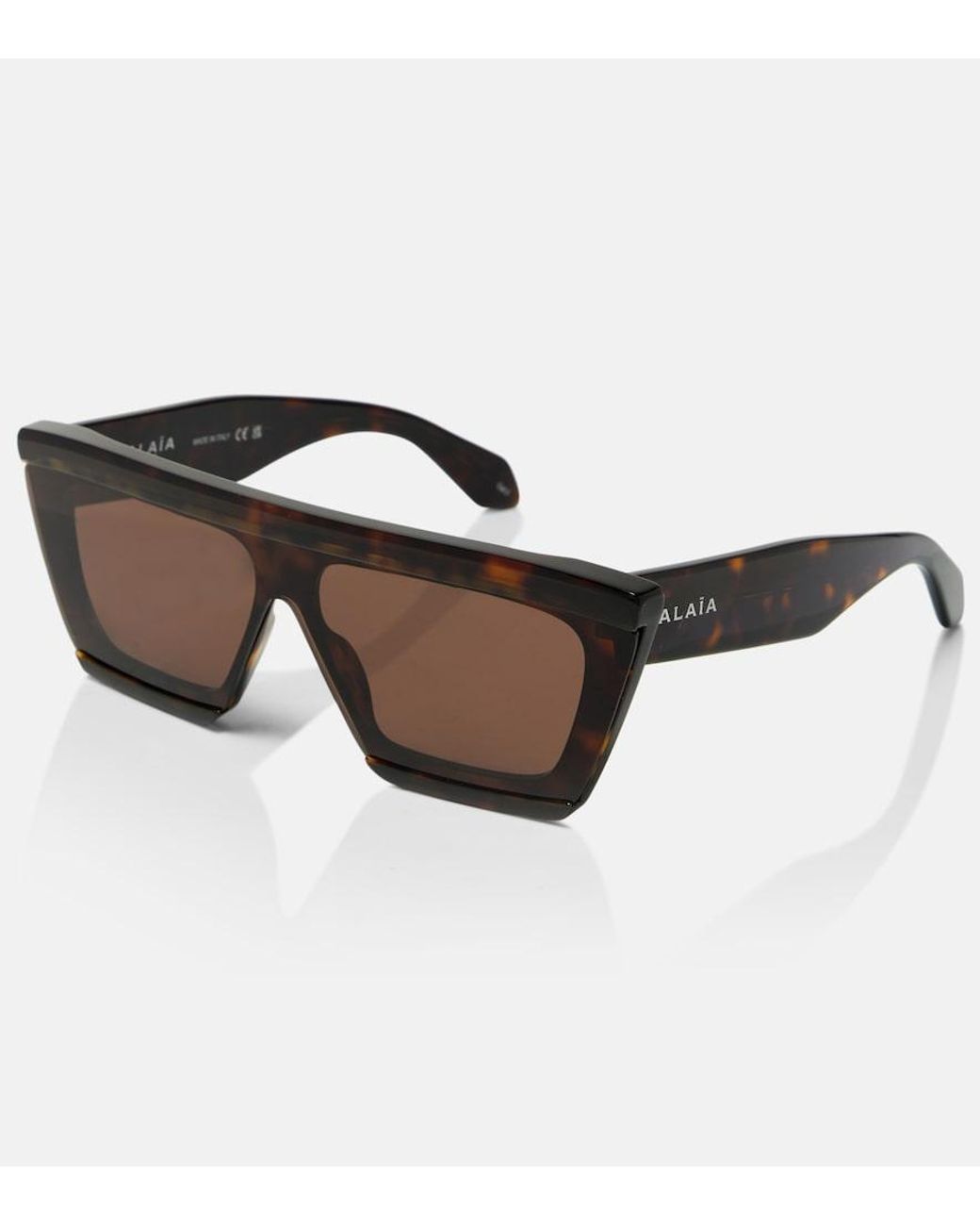 Alaïa Brown Flat-Top Sunglasses