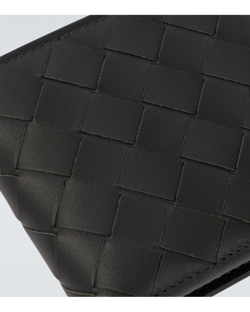 Bottega Veneta Black Intrecciato Leather Wallet for men