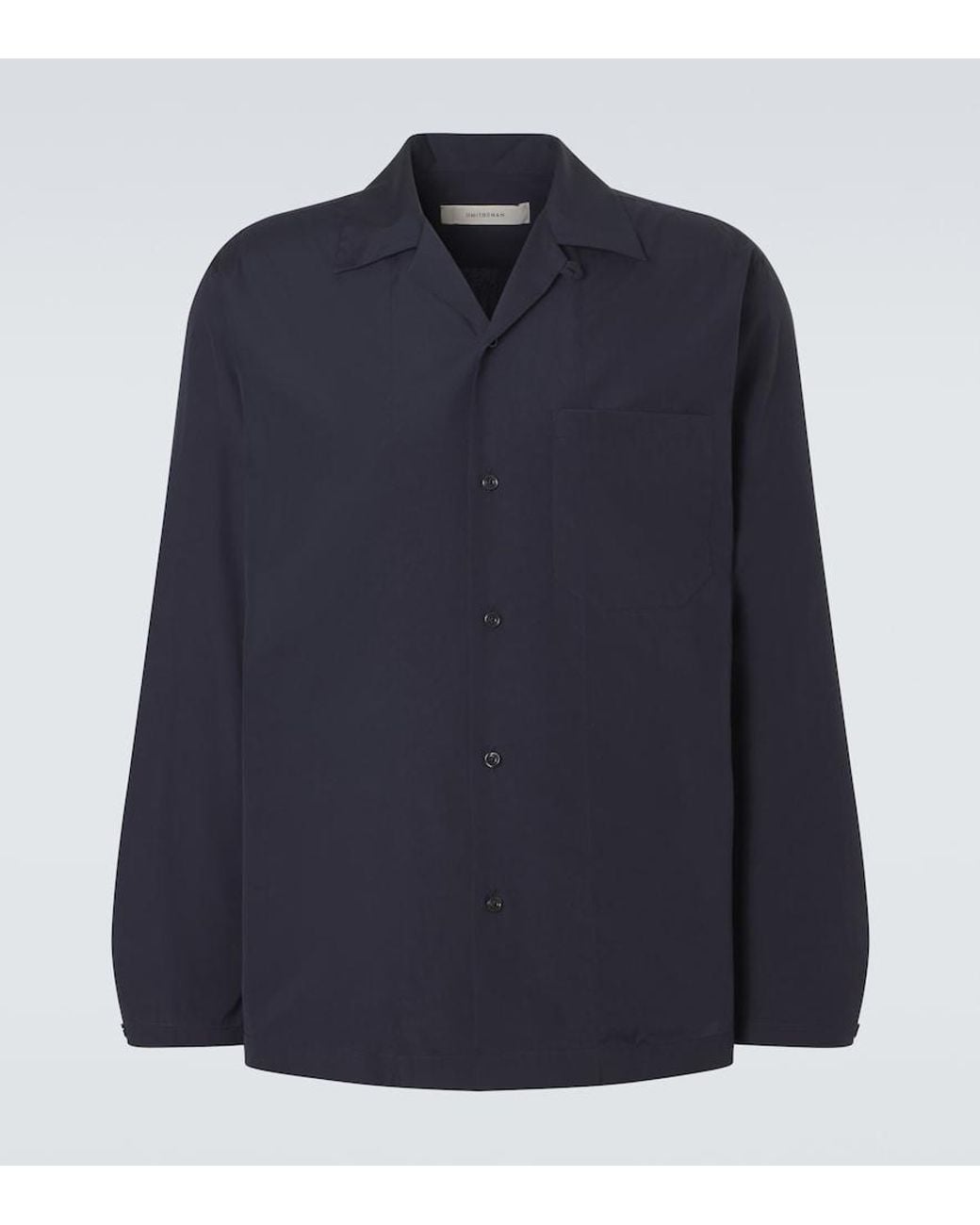 Umit Benan Blue Havana Cotton And Silk Shirt for men
