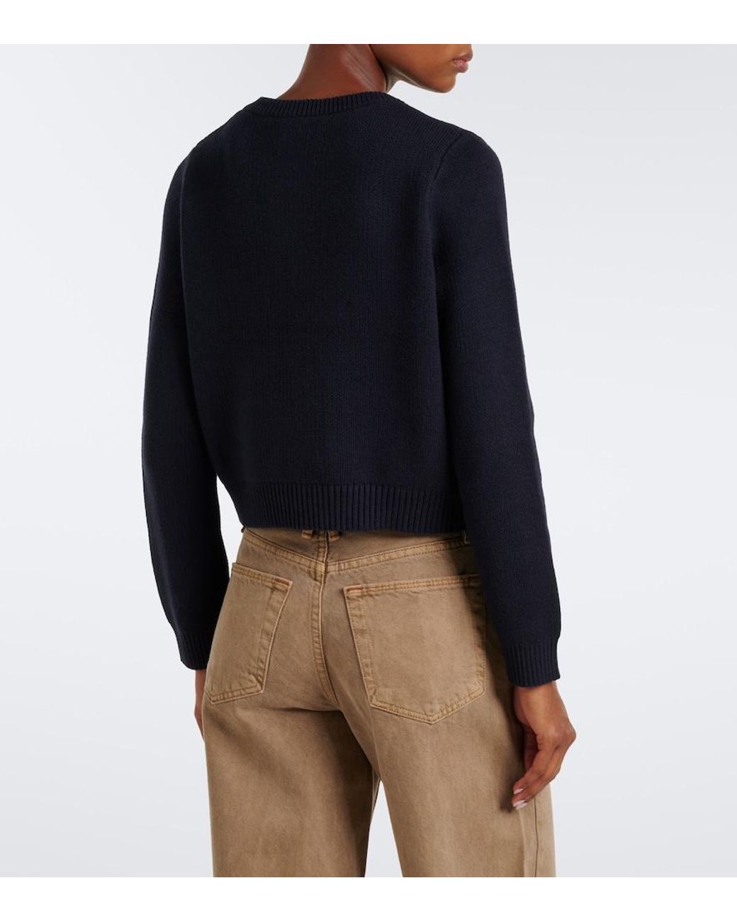 Velvet Blue Mahal Cotton And Cashmere Cardigan