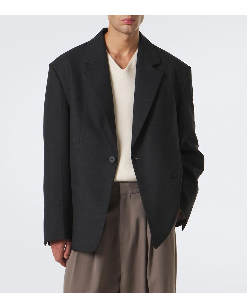 Studio Nicholson Black Fenn Wool Blazer for men