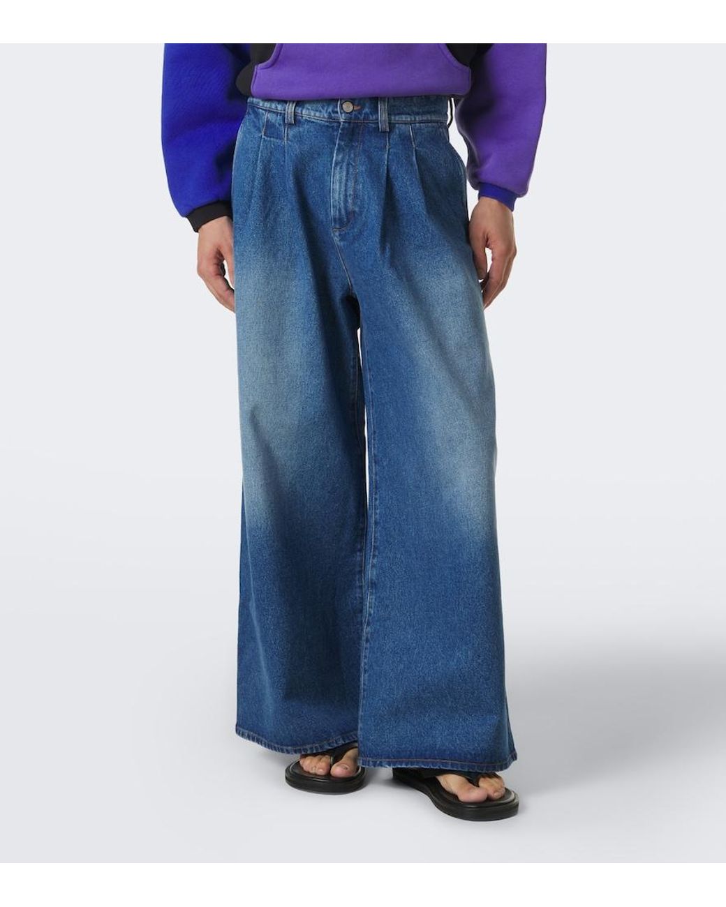 ERL Blue Wide-Leg Jeans for men