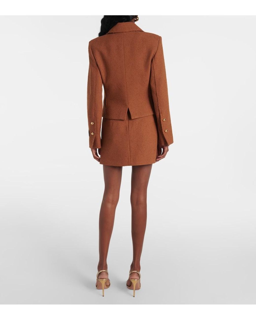 Patou Brown Iconic Wool And Cotton-Blend Jacket