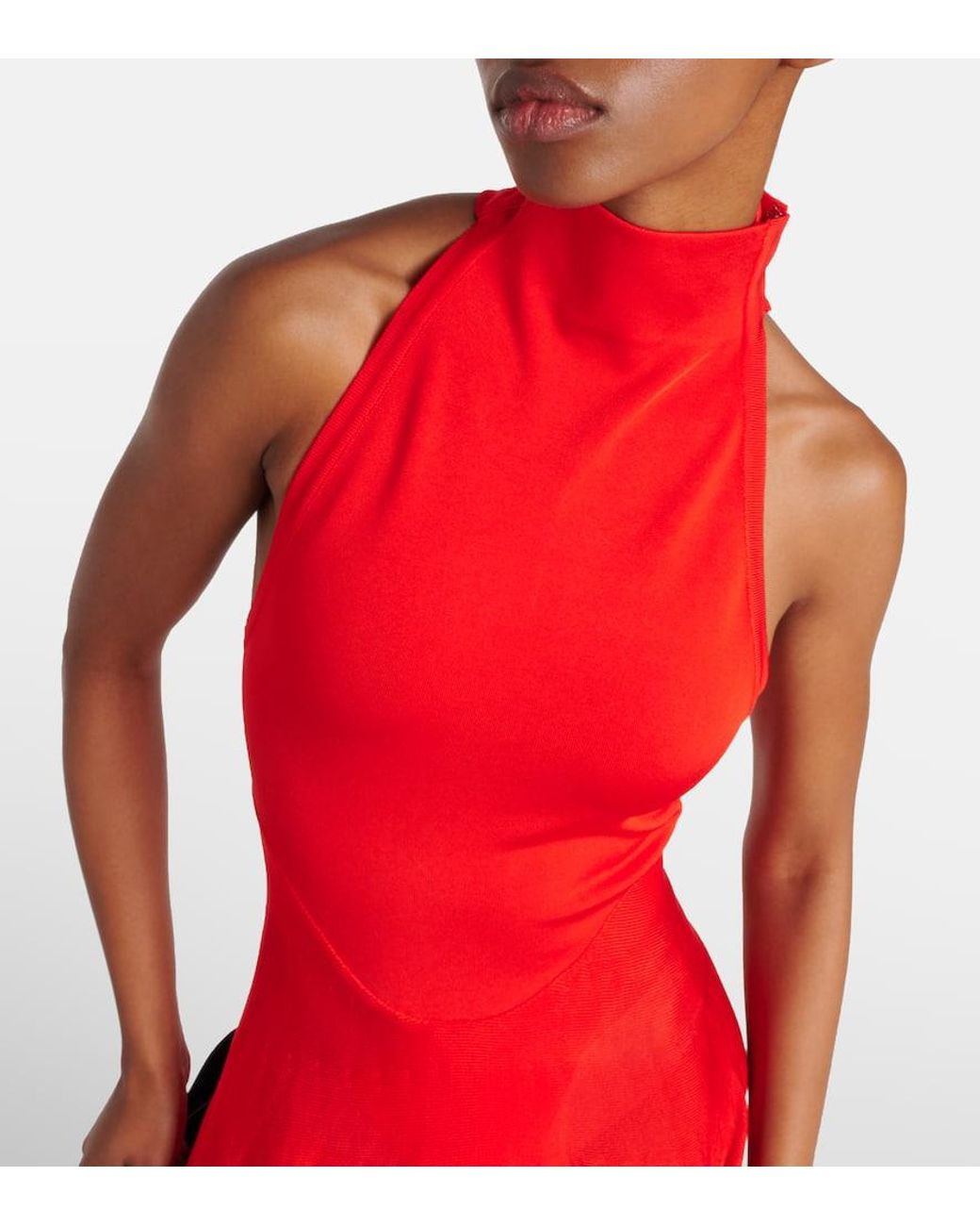 mesh bandana dress Mattea Slinky And Mesh Mini Dress With Scarf
