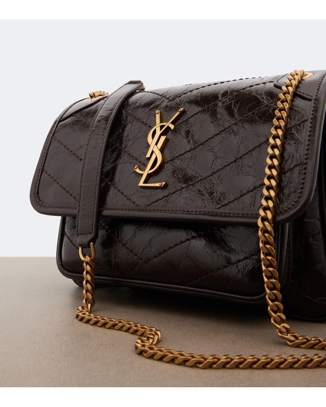 Saint Laurent Black Niki Small Leather Shoulder Bag