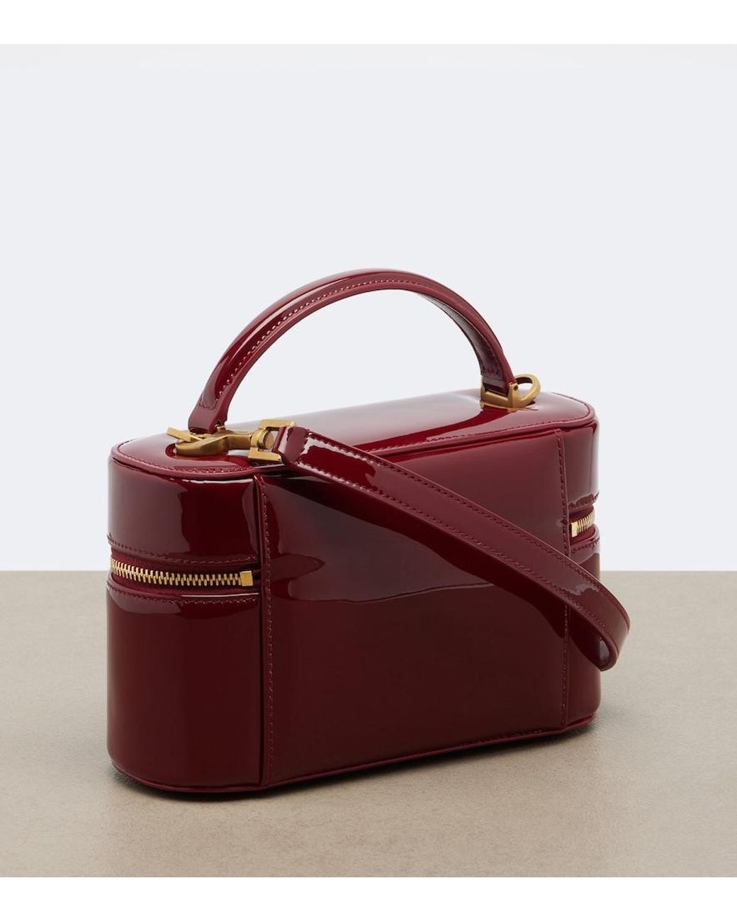 Saint Laurent Purple Gaby Patent Leather Vanity Bag