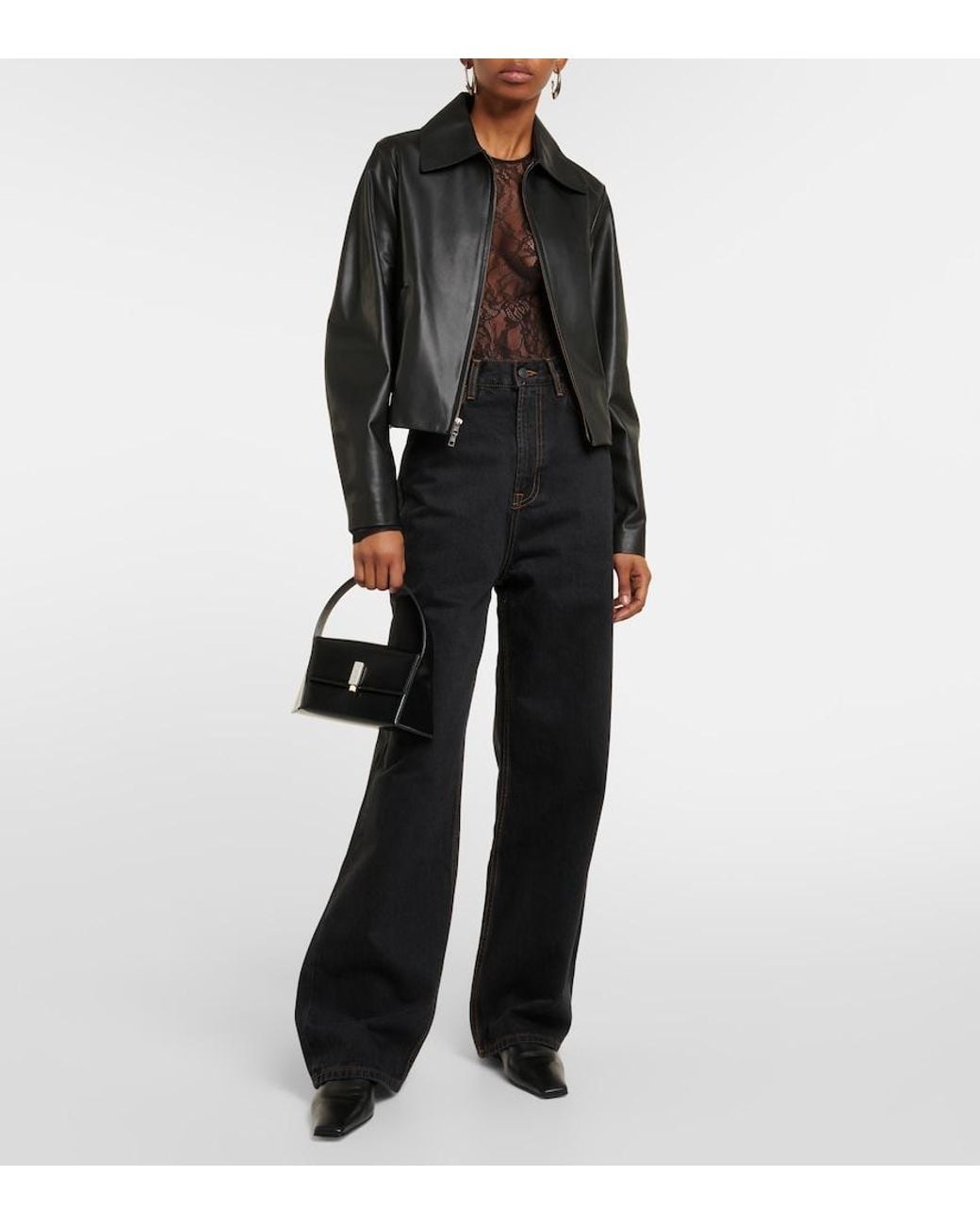 Wardrobe NYC Blue High-Rise Straight Jeans