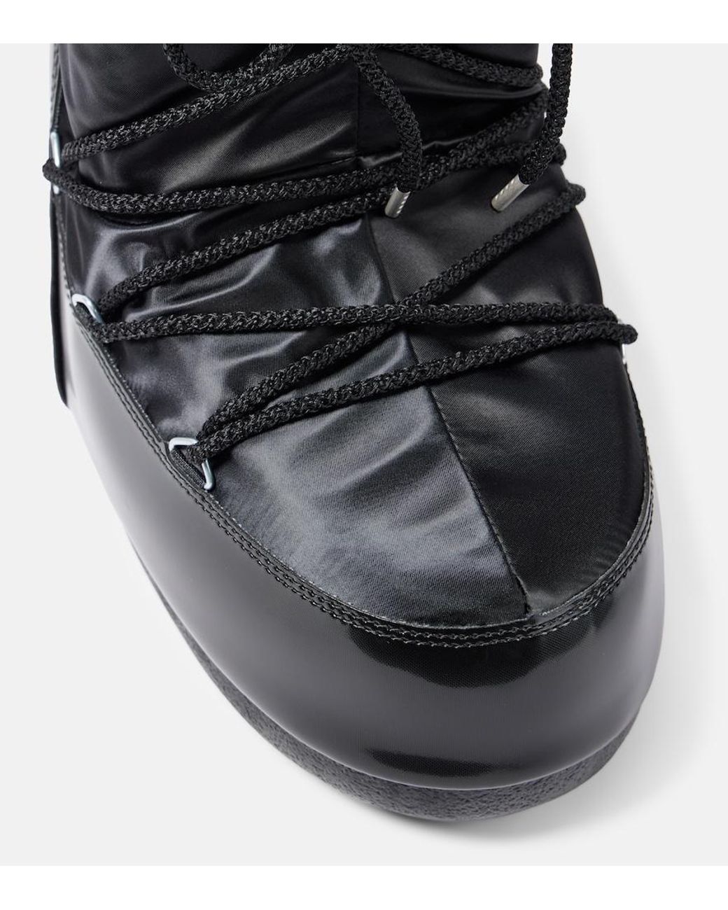 Moon Boot Black Icon Glance Satin Snow Boots