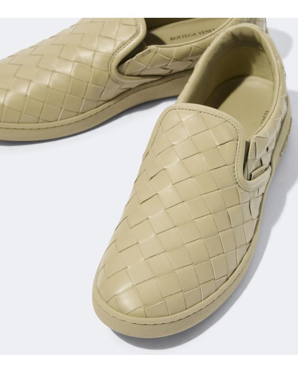Bottega Veneta Green Sawyer Intrecciato Leather Sneakers for men