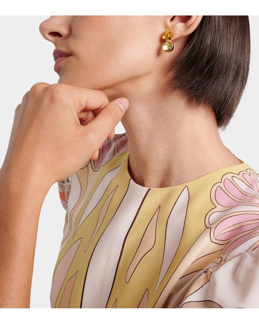 Jennifer Behr Metallic Gaven Embellished-Plated Earrings