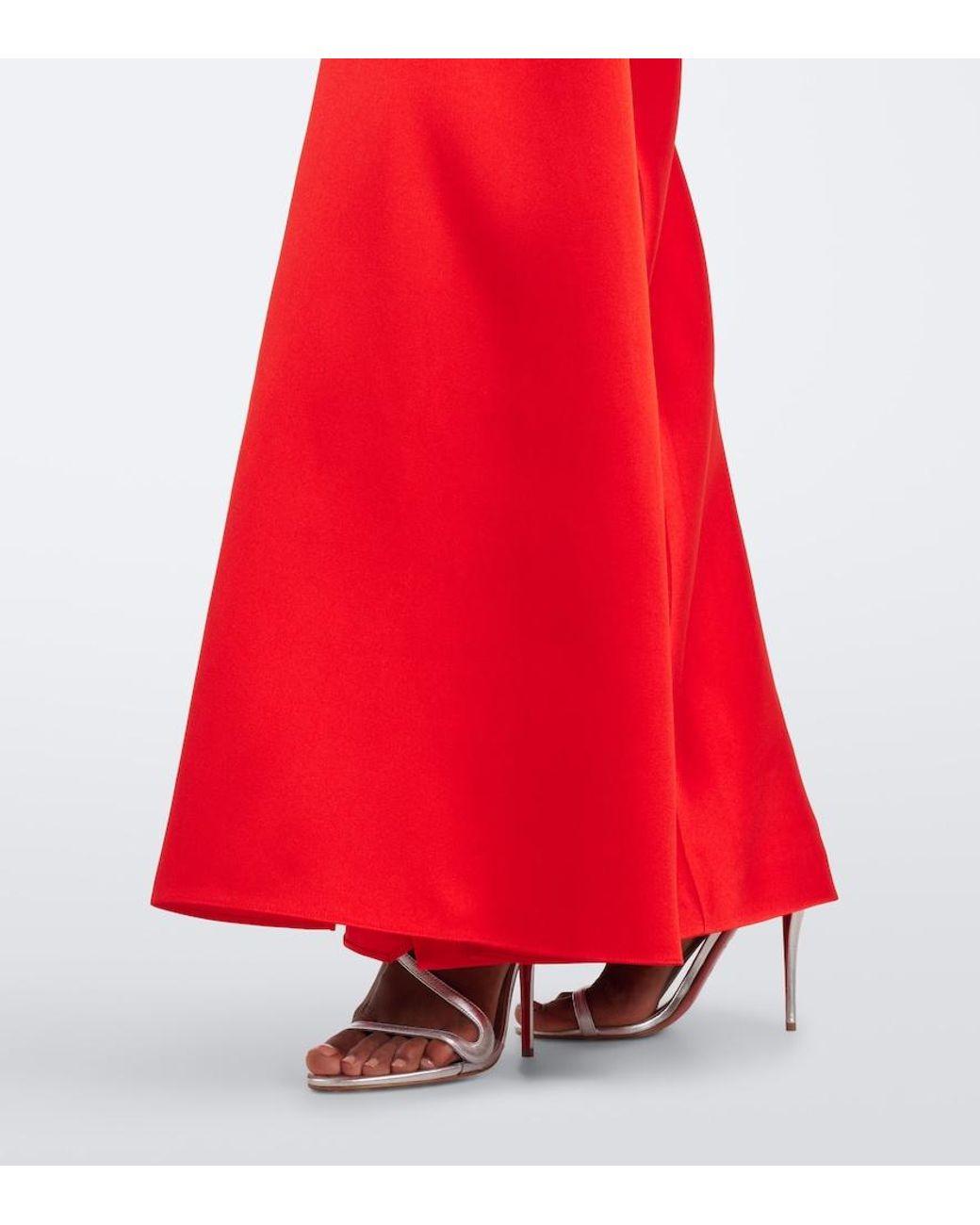 Solace London Red Seri Crepe Corset Gown