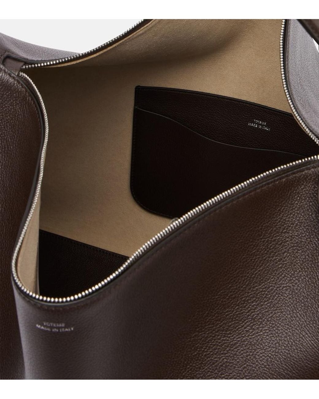 Totême  Black Bevel Leather Tote Bag