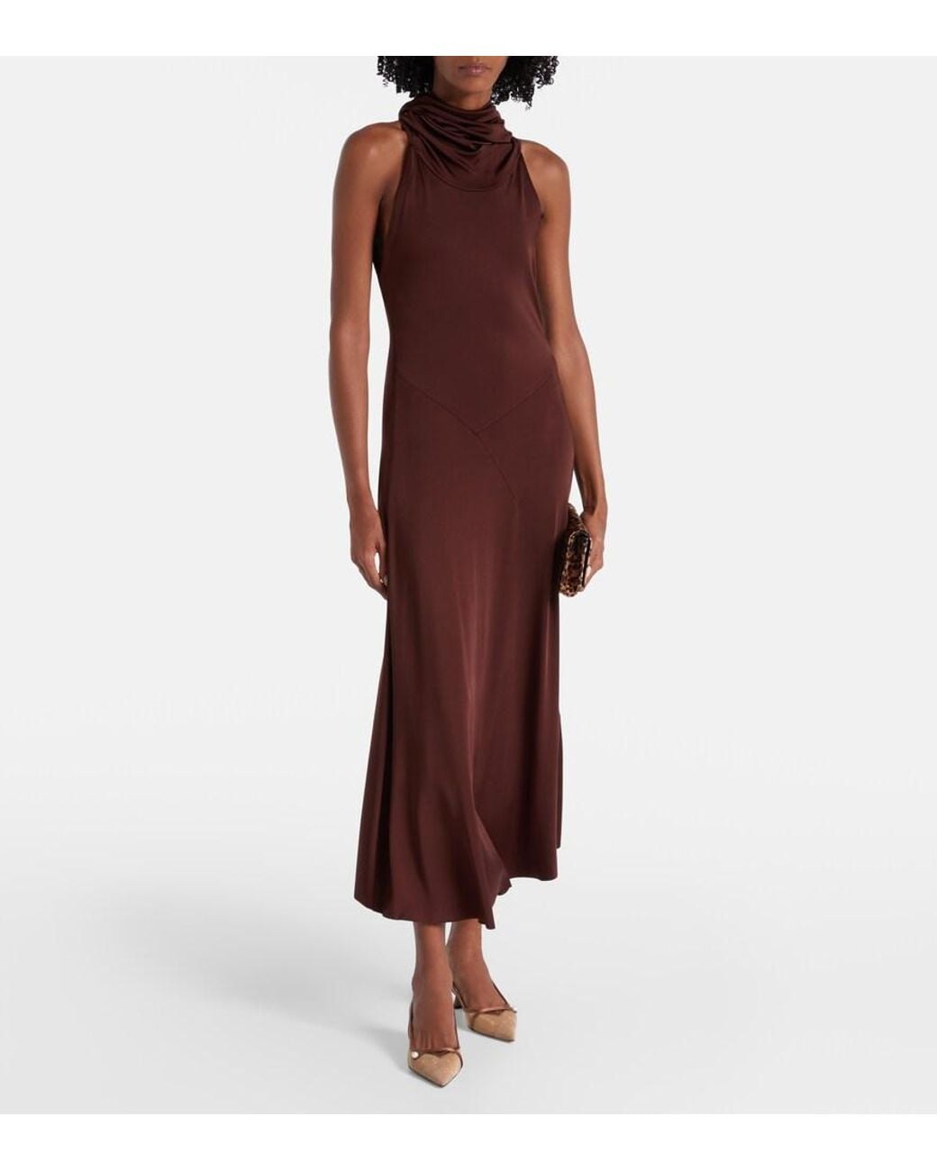 Pumps Slingback Amita 45 Con Finiture di Jimmy Choo in Brown