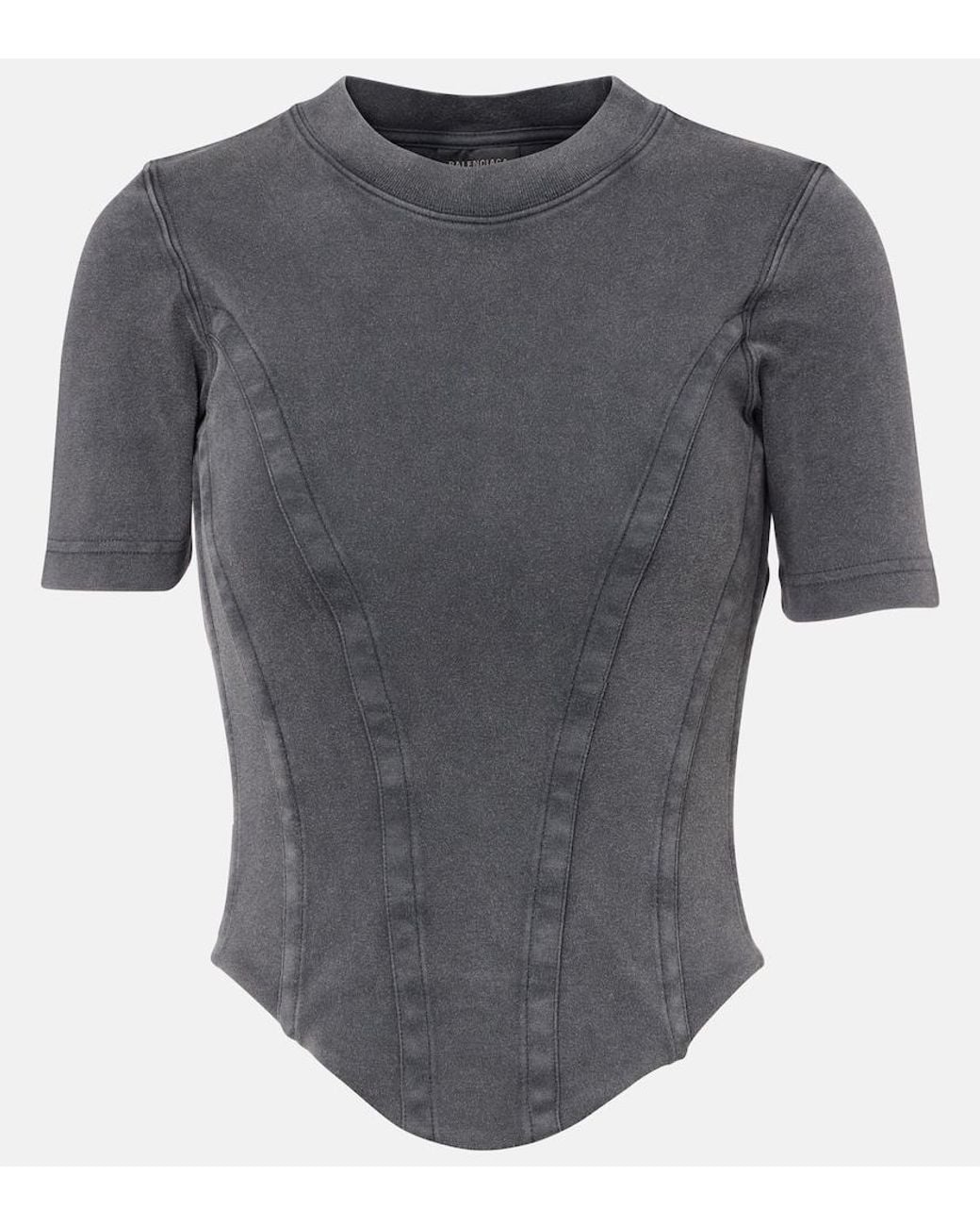 Balenciaga Gray Corseted T-Shirt