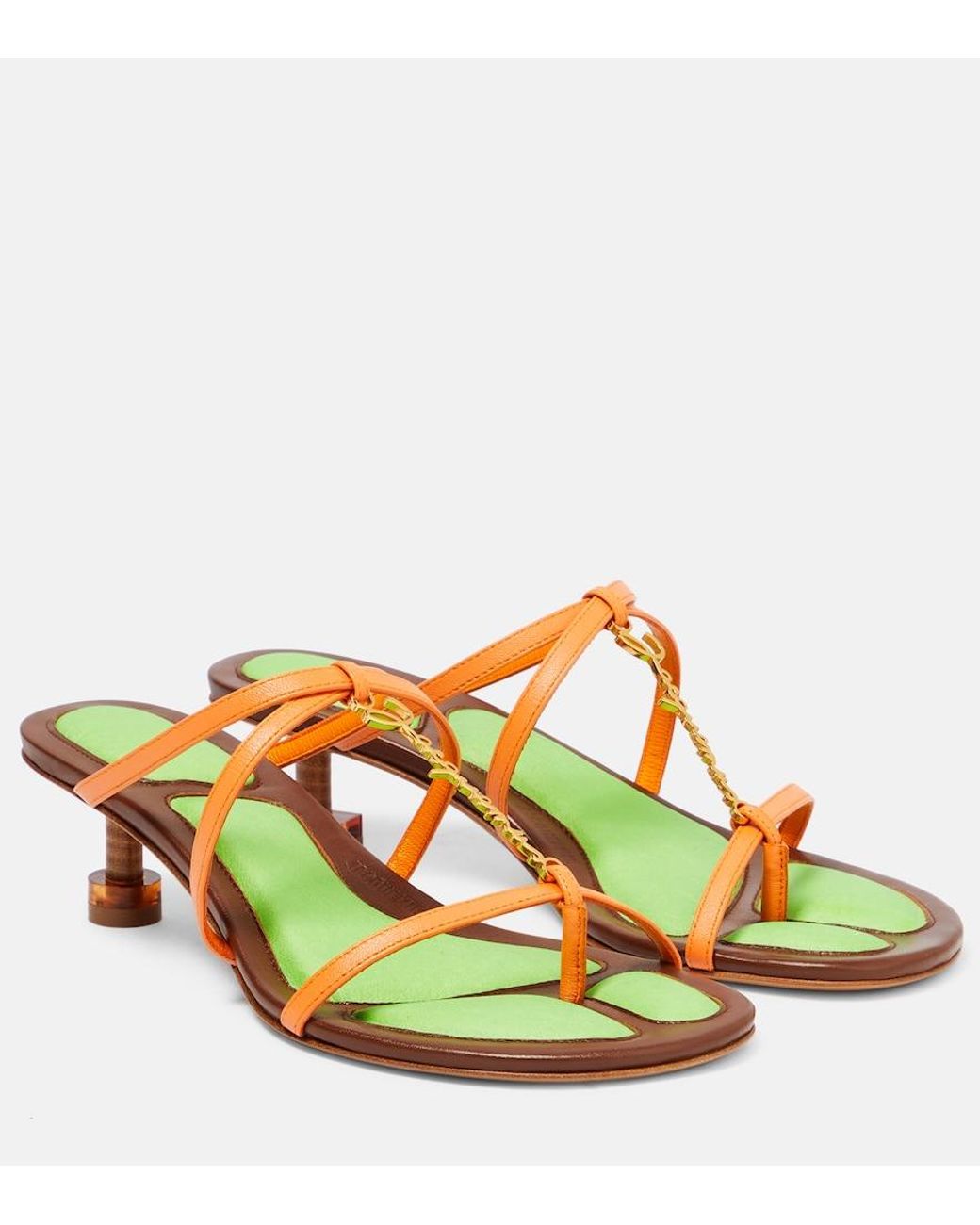 Jacquemus Multicolor Pralu 45Mm Leather Sandals