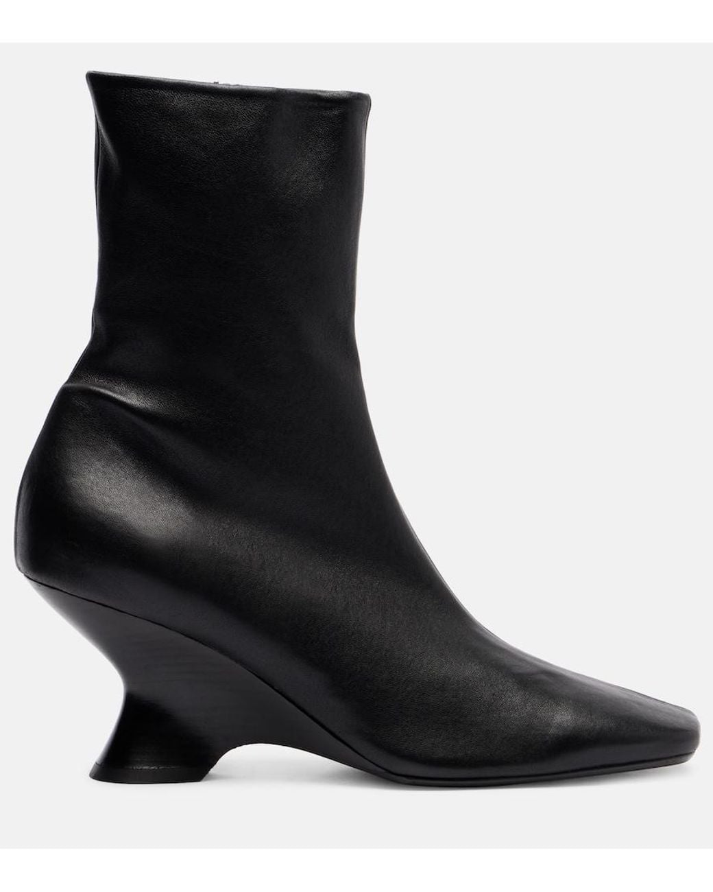 Dries Van Noten Black 75 Leather Ankle Boots