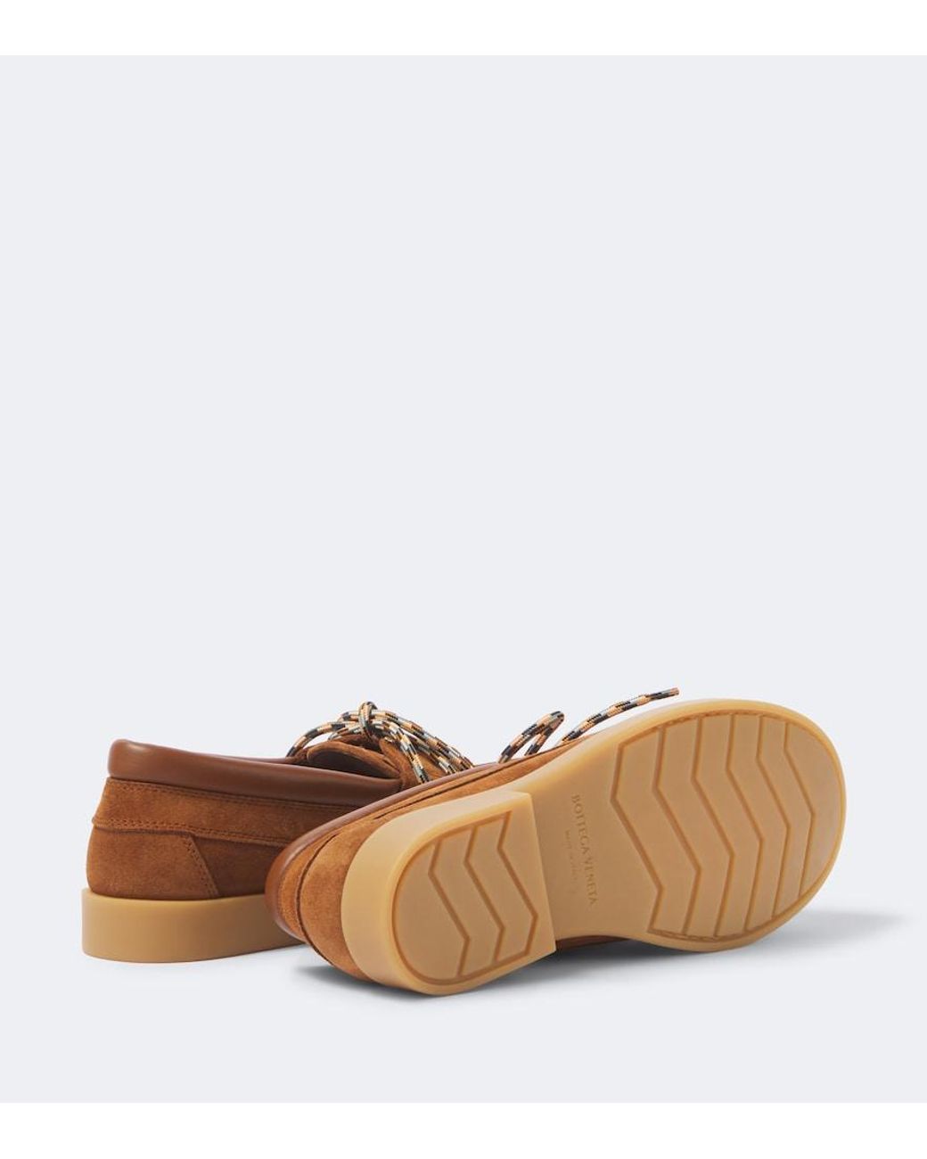 Bottega Veneta Brown Pier Suede Boat Shoes for men