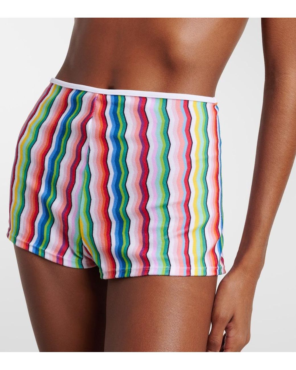 Missoni White Zigzag Micro Shorts