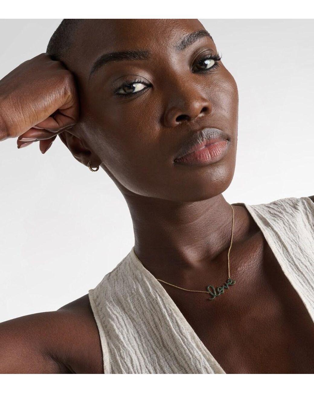 Sydney Evan White Love 14Kt Necklace With Diamonds