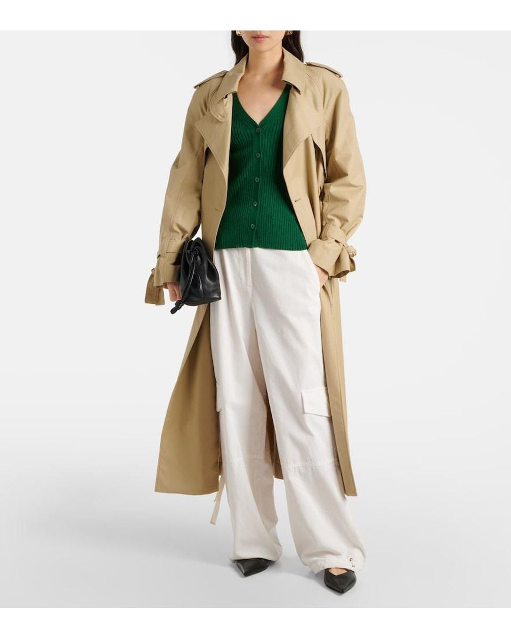 Dorothee Schumacher Green Essential Ease Wool And Silk-Blend Cardigan
