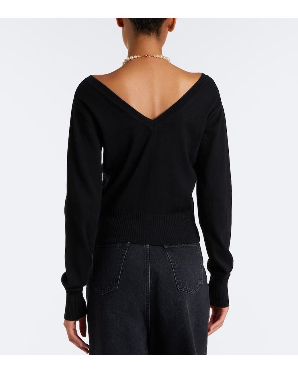 Vivienne Westwood Black Beatrice Cotton And Cashmere Sweater
