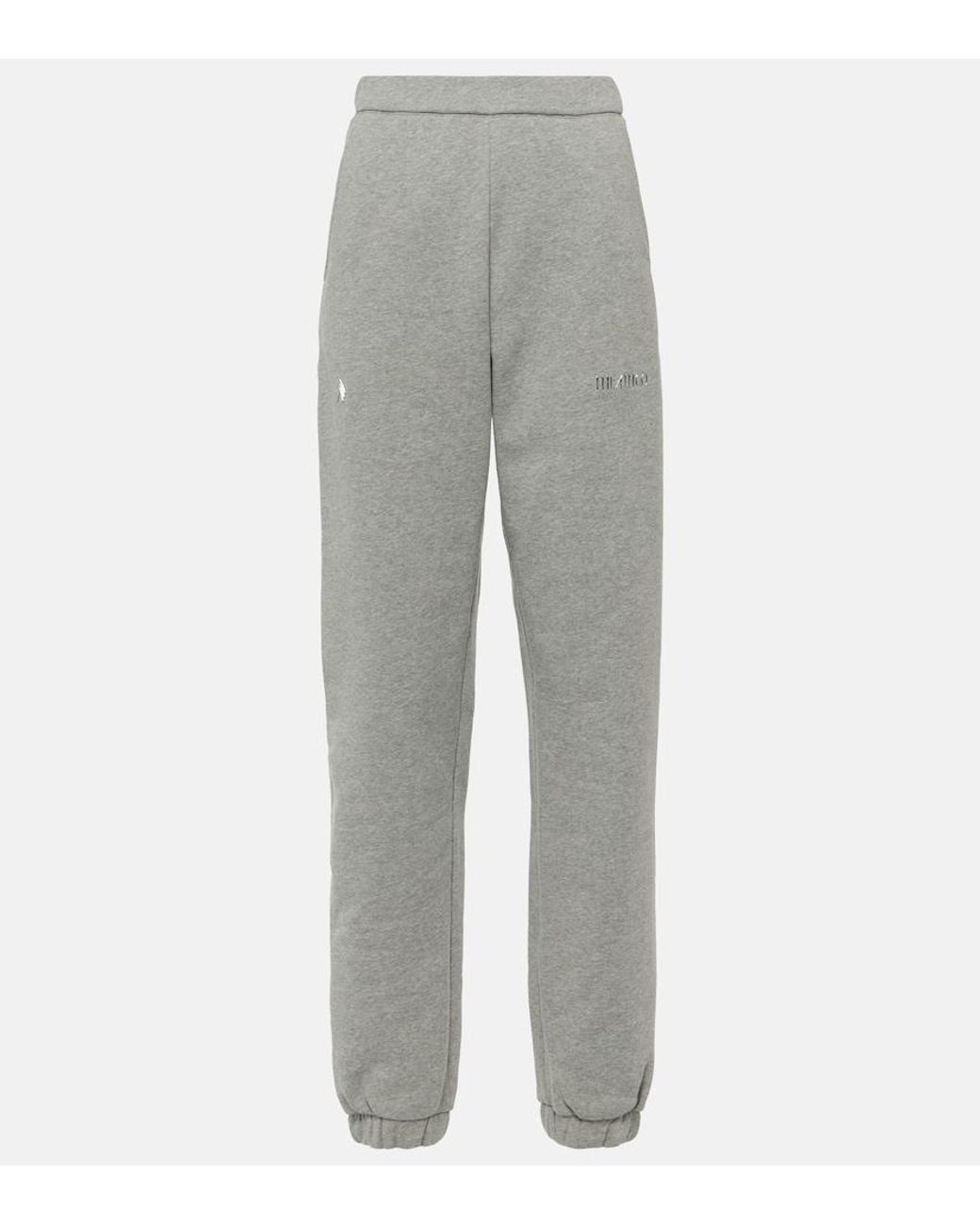 The Attico Gray Penny Cotton Jersey Sweatpants
