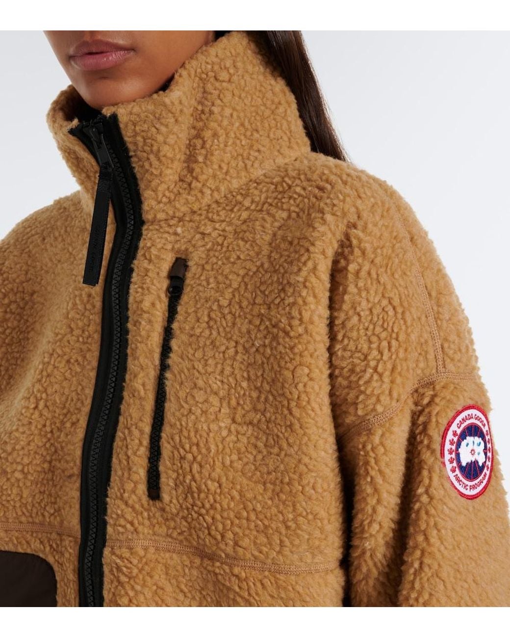 Canada Goose Natural Simcoe Wool-Blend Fleece Jacket
