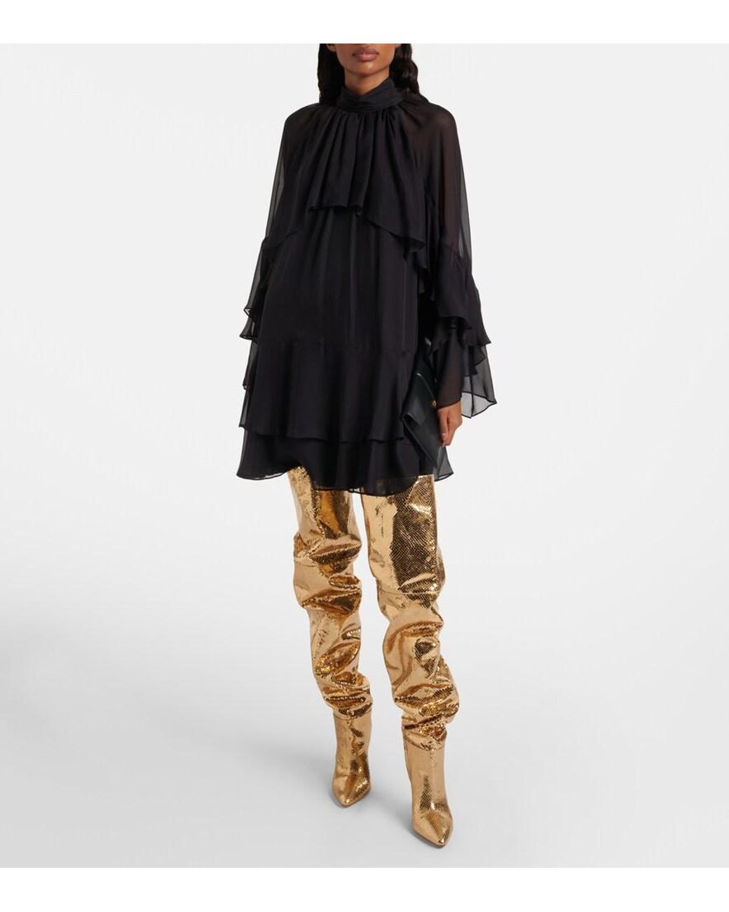 Paris Texas Metallic Elsa 100 Leather Over-The-Knee Boots