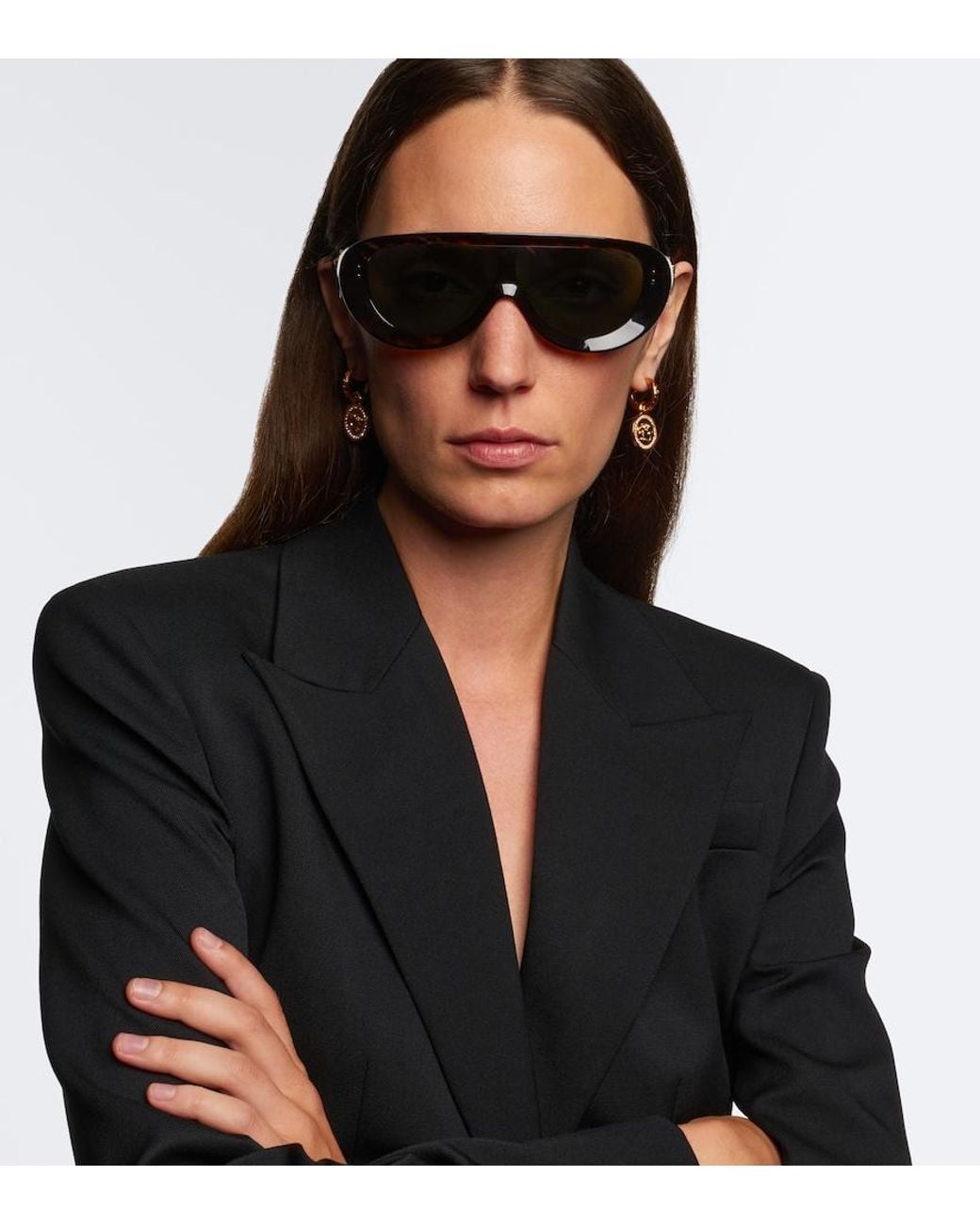 Versace Green Eckige Sonnenbrille Peggy