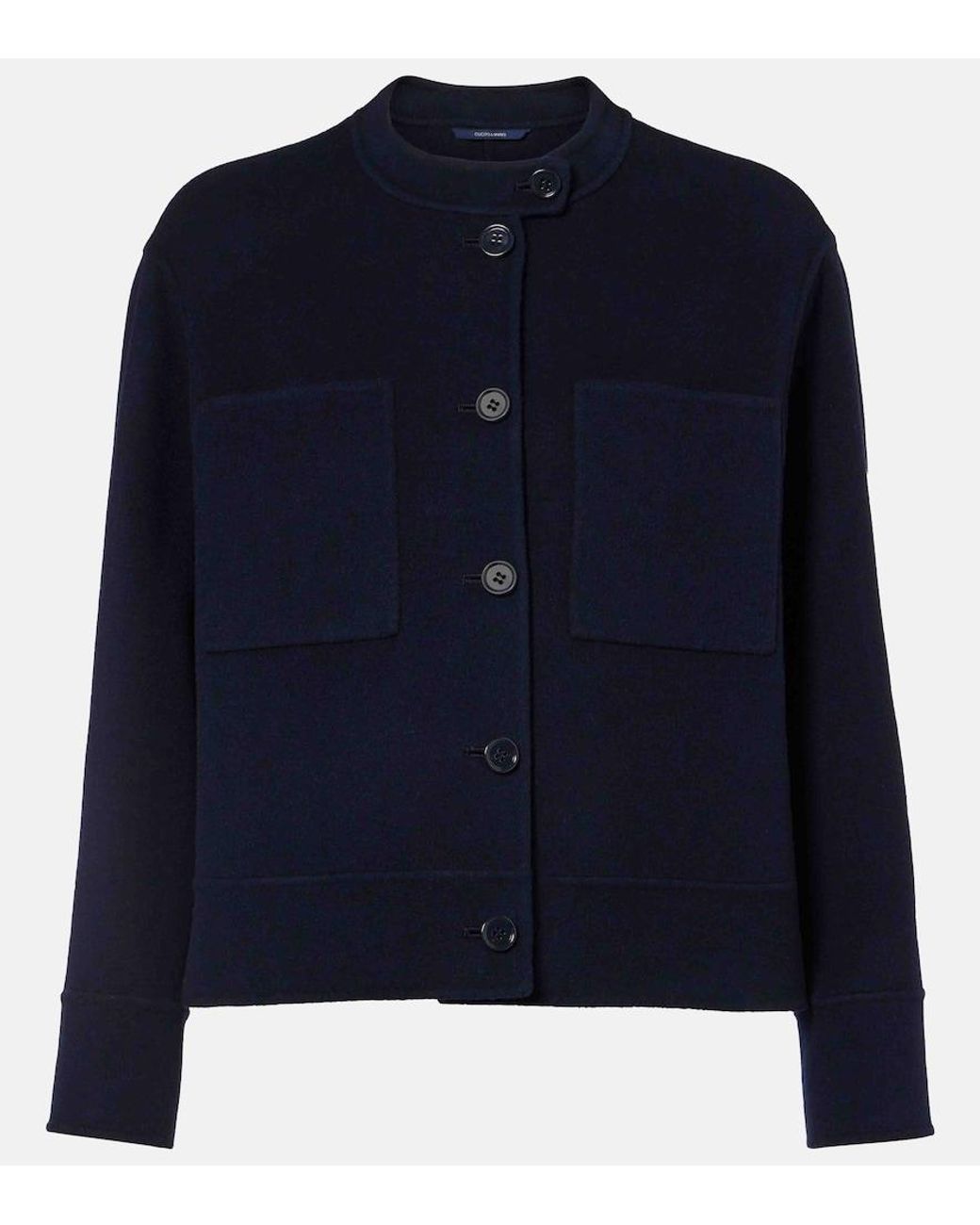 Max Mara Blue Sarah Virgin Wool Jacket
