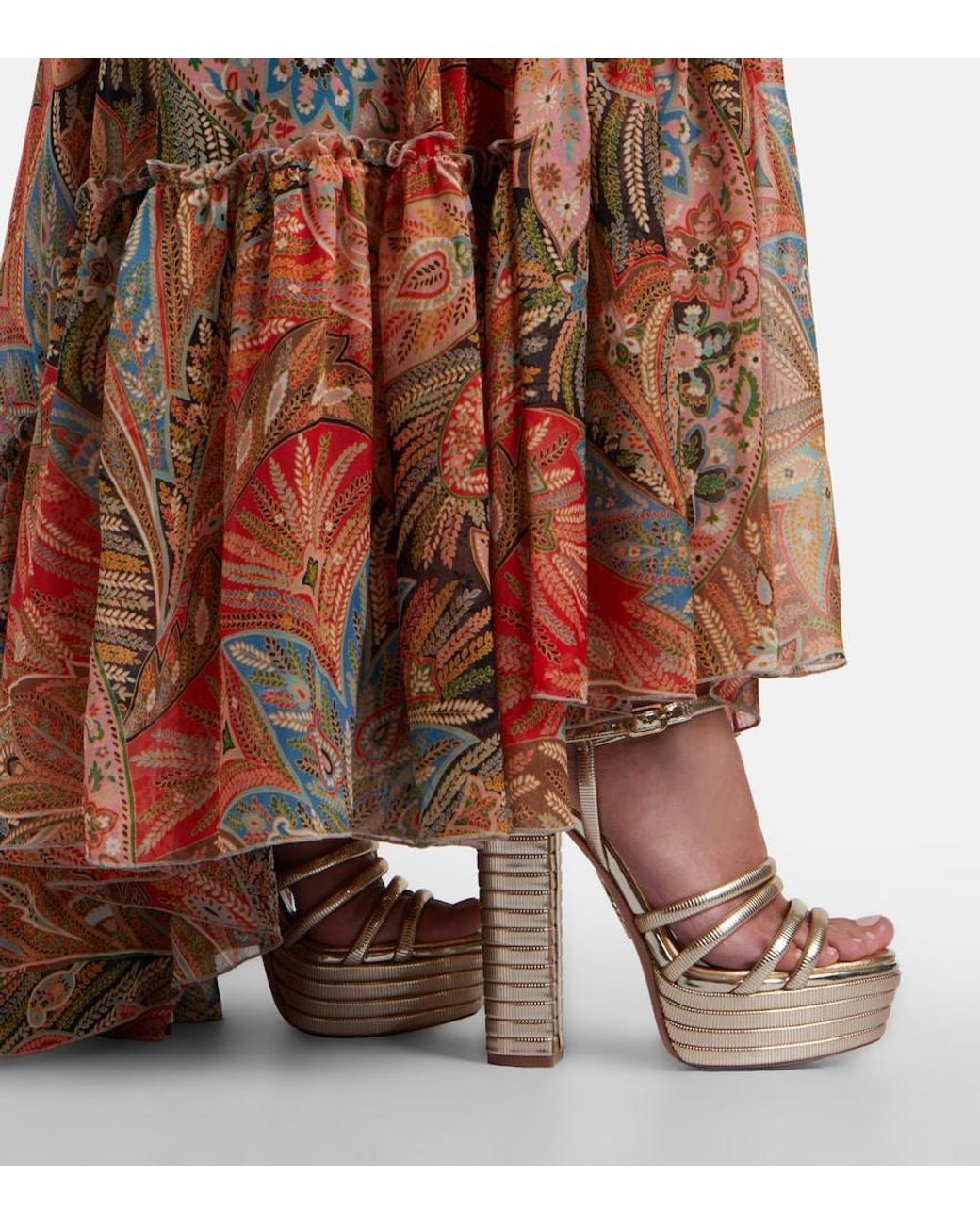Aquazzura Metallic Heatwave Sandals