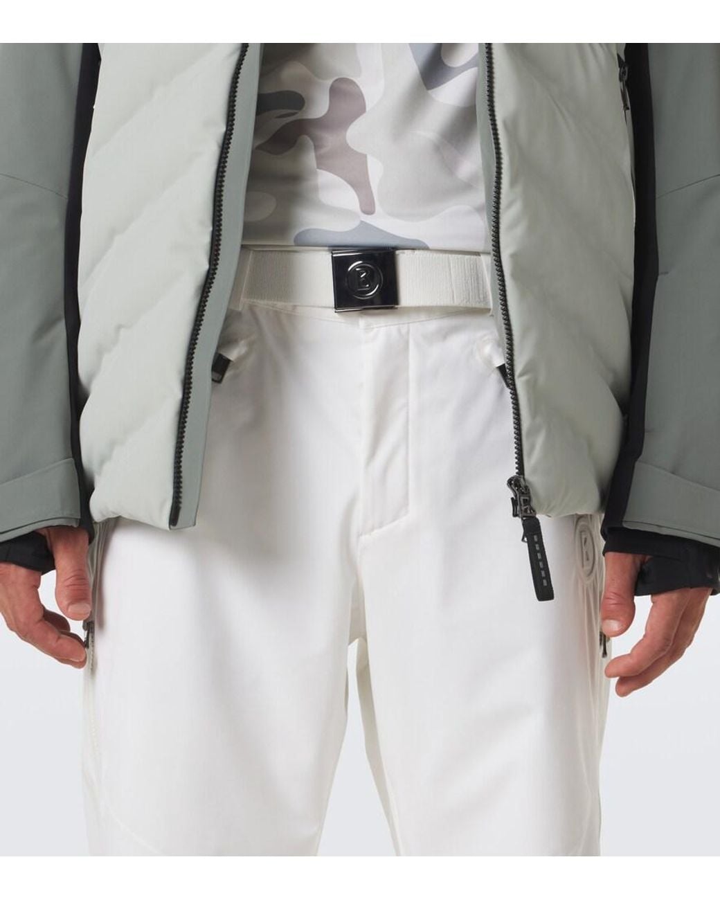 Bogner White Tim Belted Ski Pants for men