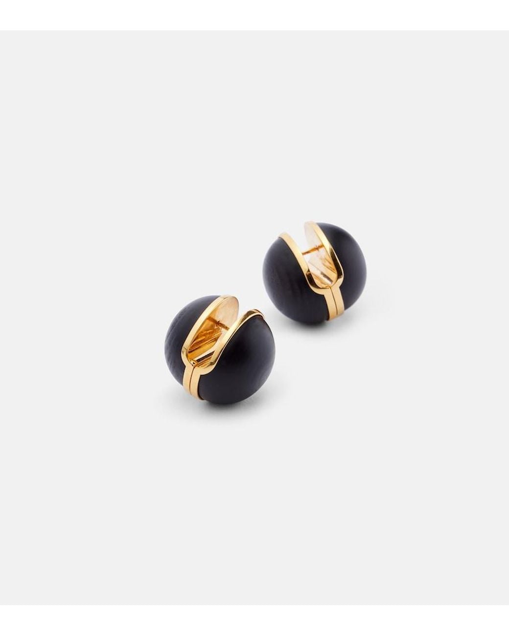 Alaïa Blue Sphere Wood Earrings