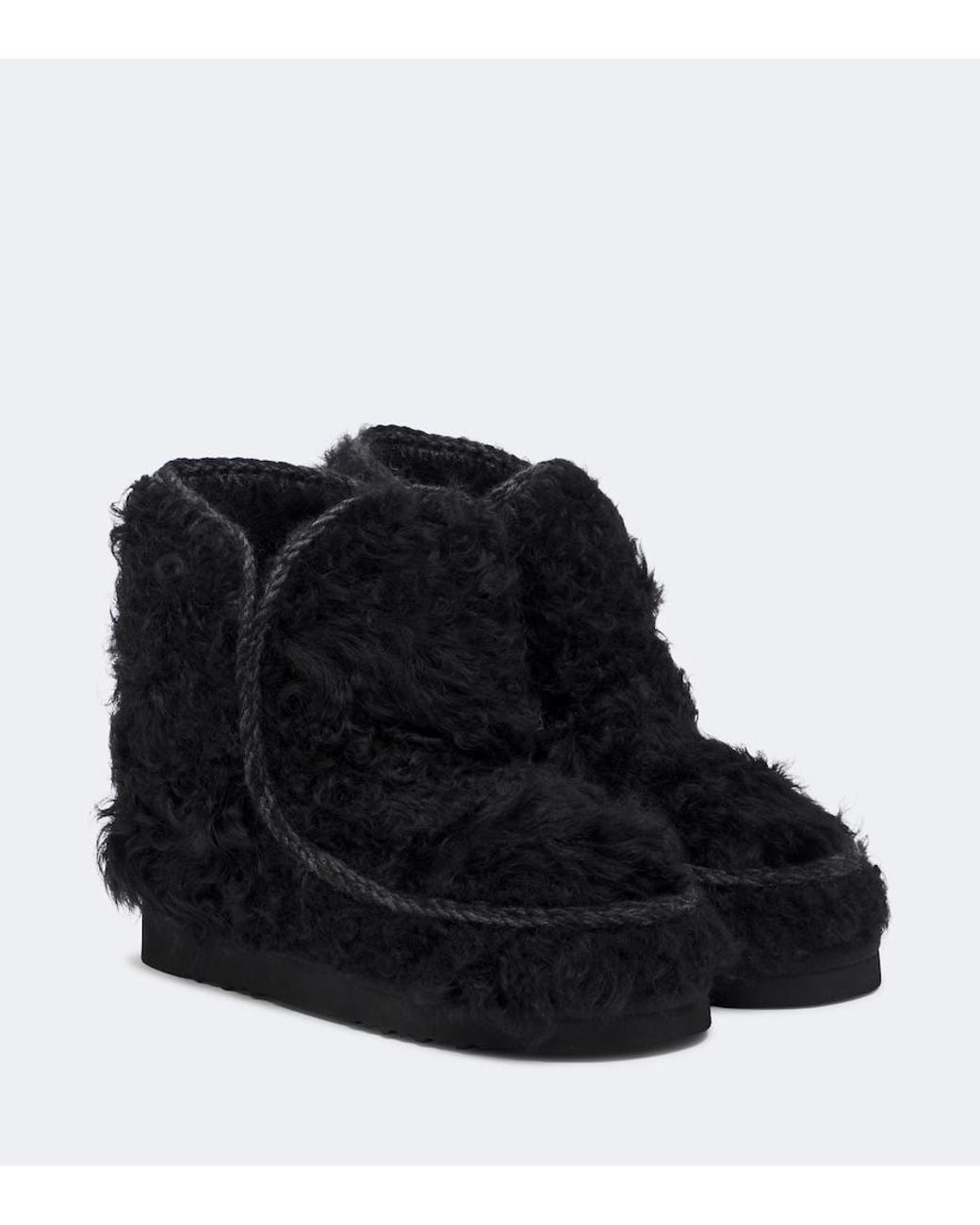 Mou Black 18 Chekiang Shearling Ankle Boots