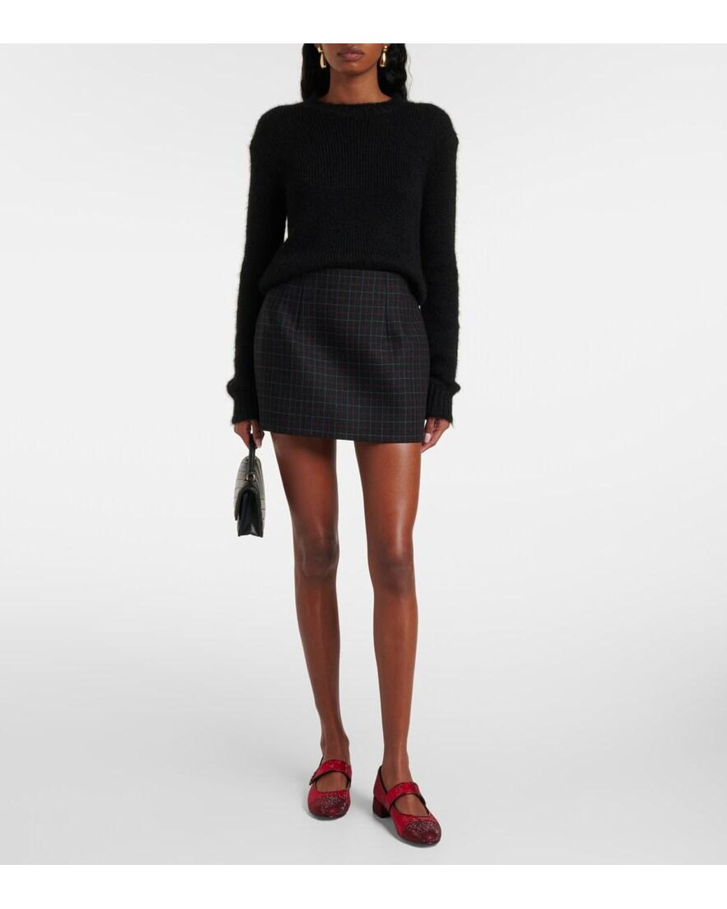 Tory Burch Red Embellished Leather Mary Jane Pumps