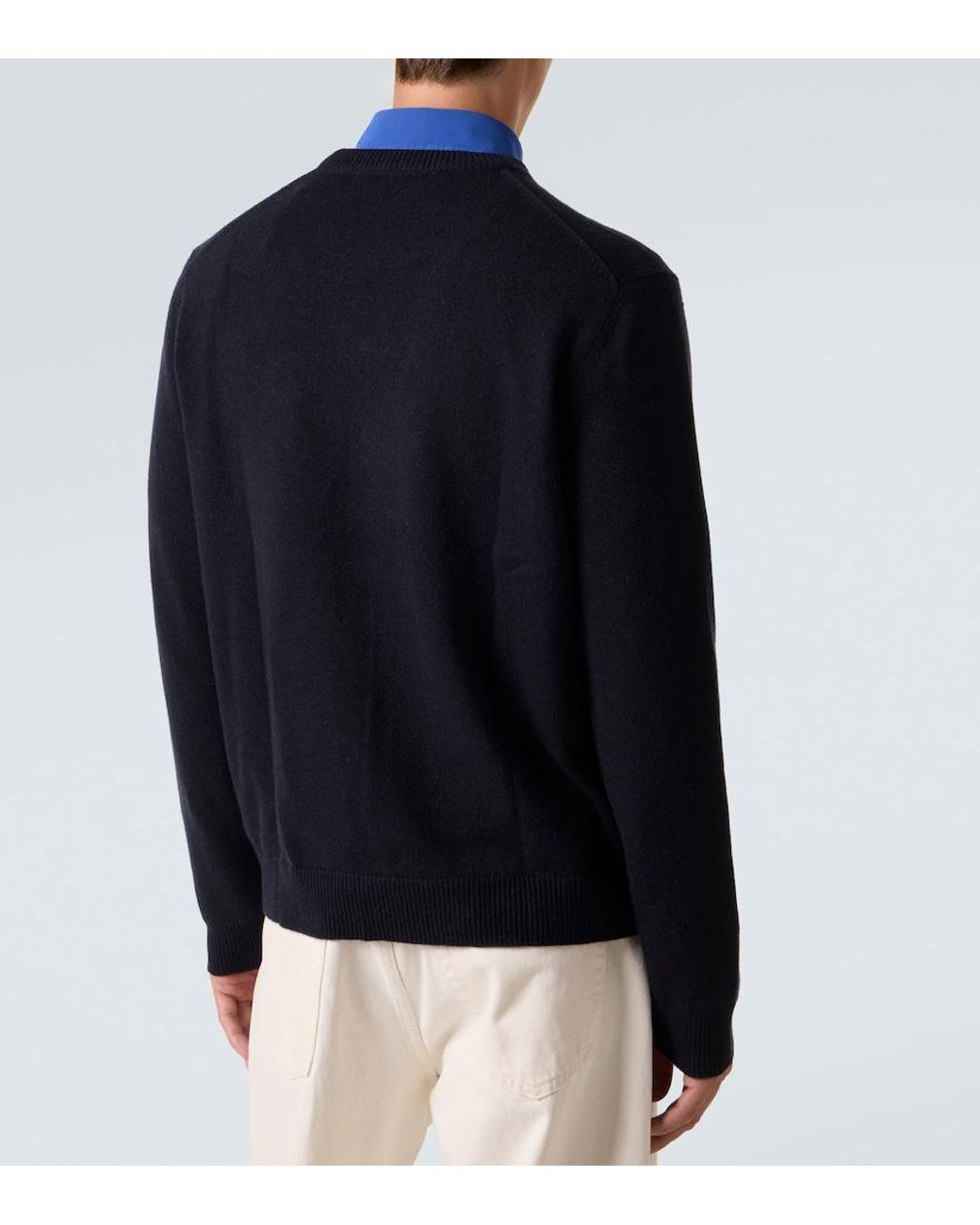 arch4 Blue Argyle Cashmere Sweater for men