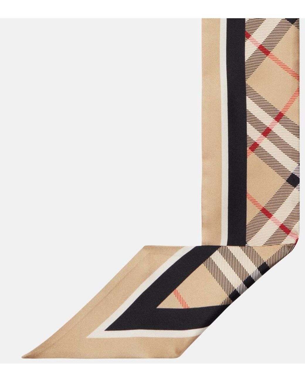 Burberry Metallic Check Silk Scarf
