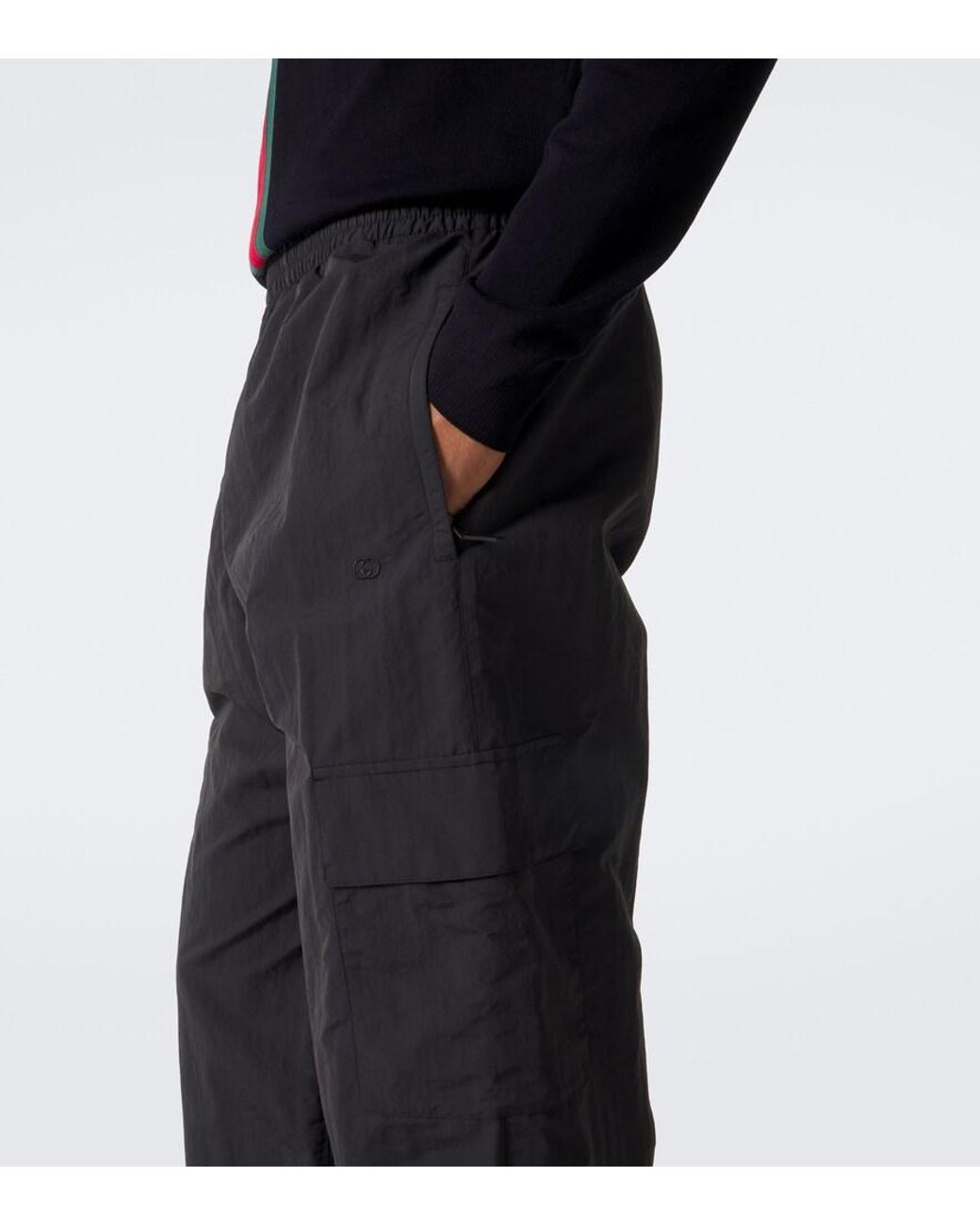 Gucci Blue Faille Cargo Pants for men