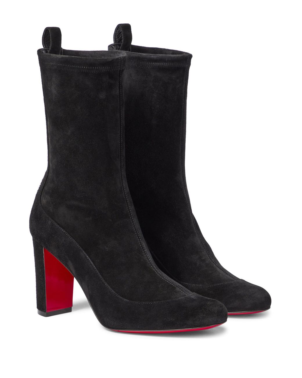 christian louboutin booties suede