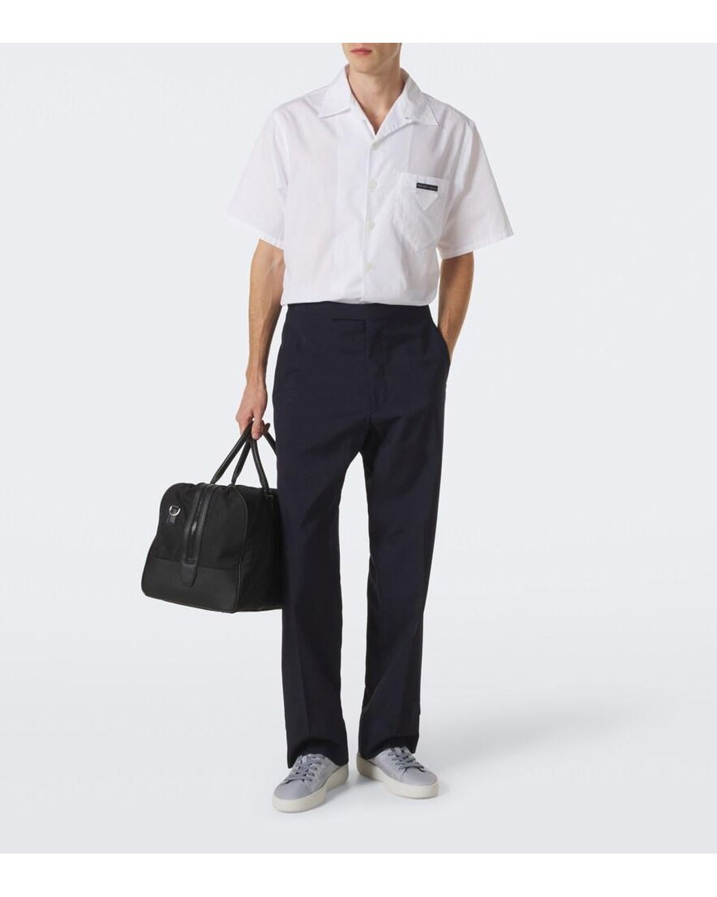 Prada White Court Re-Nylon Sneakers for men