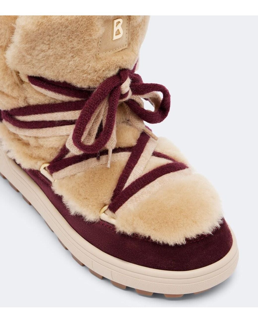 Bogner Brown Chamonix Shearling And Suede Snow Boots