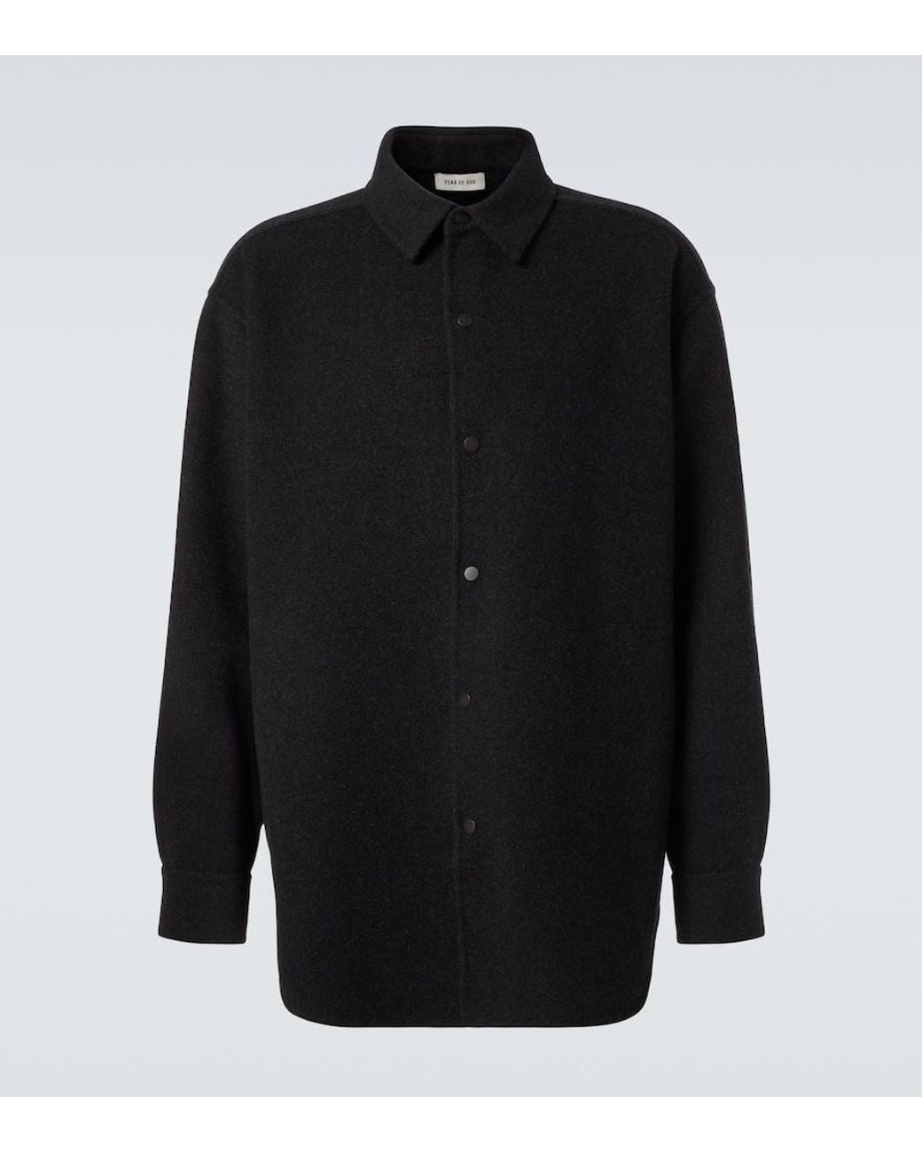 Fear Of God Black Wool And Cashmere Overshirt for men