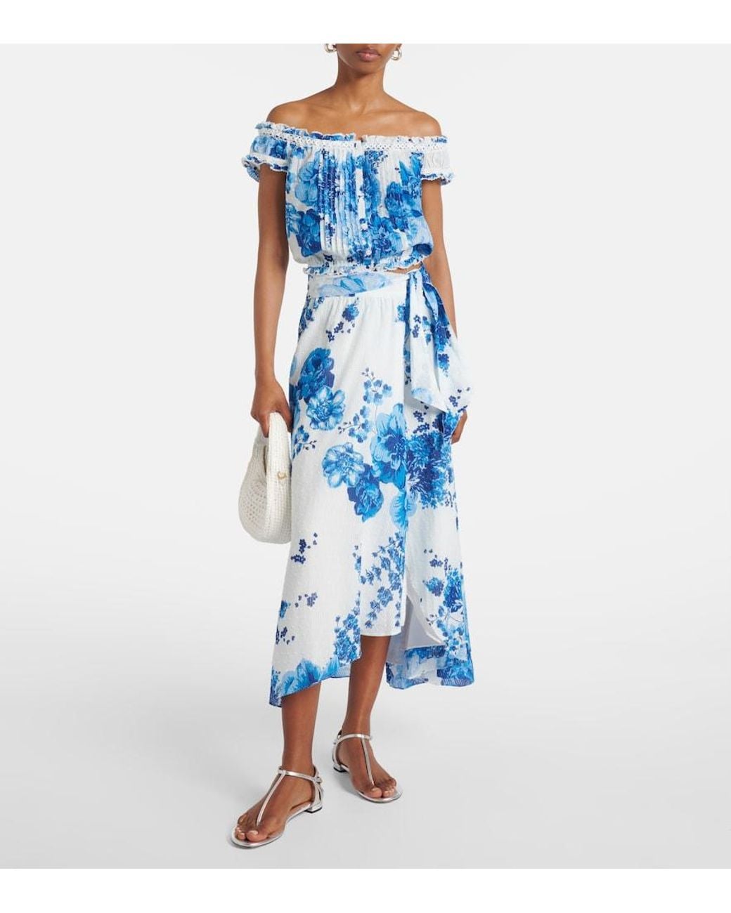 Poupette Blue Bilitis Floral Maxi Skirt