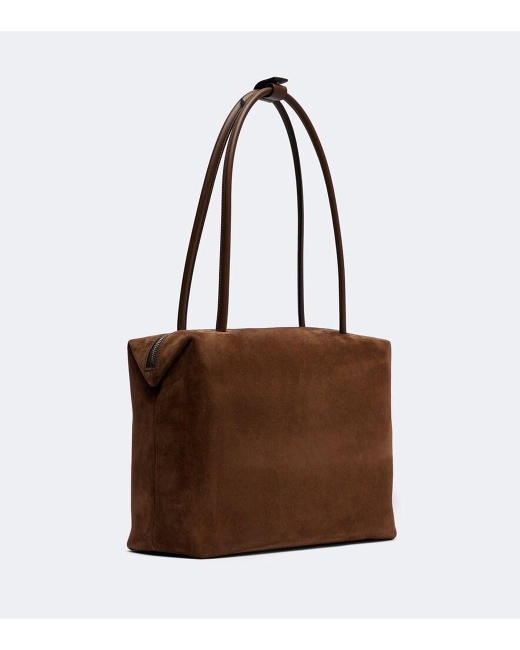 Max Mara Brown Large Suede Shoulder Bag