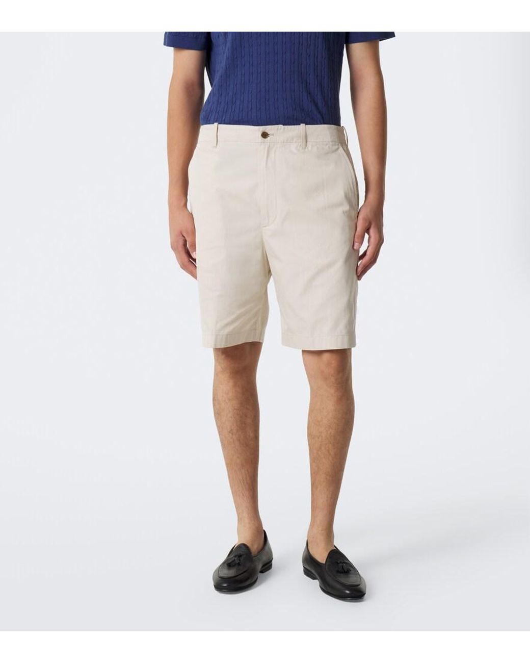Bermudas De Sarga De Algodon Dunhill de hombre de color White