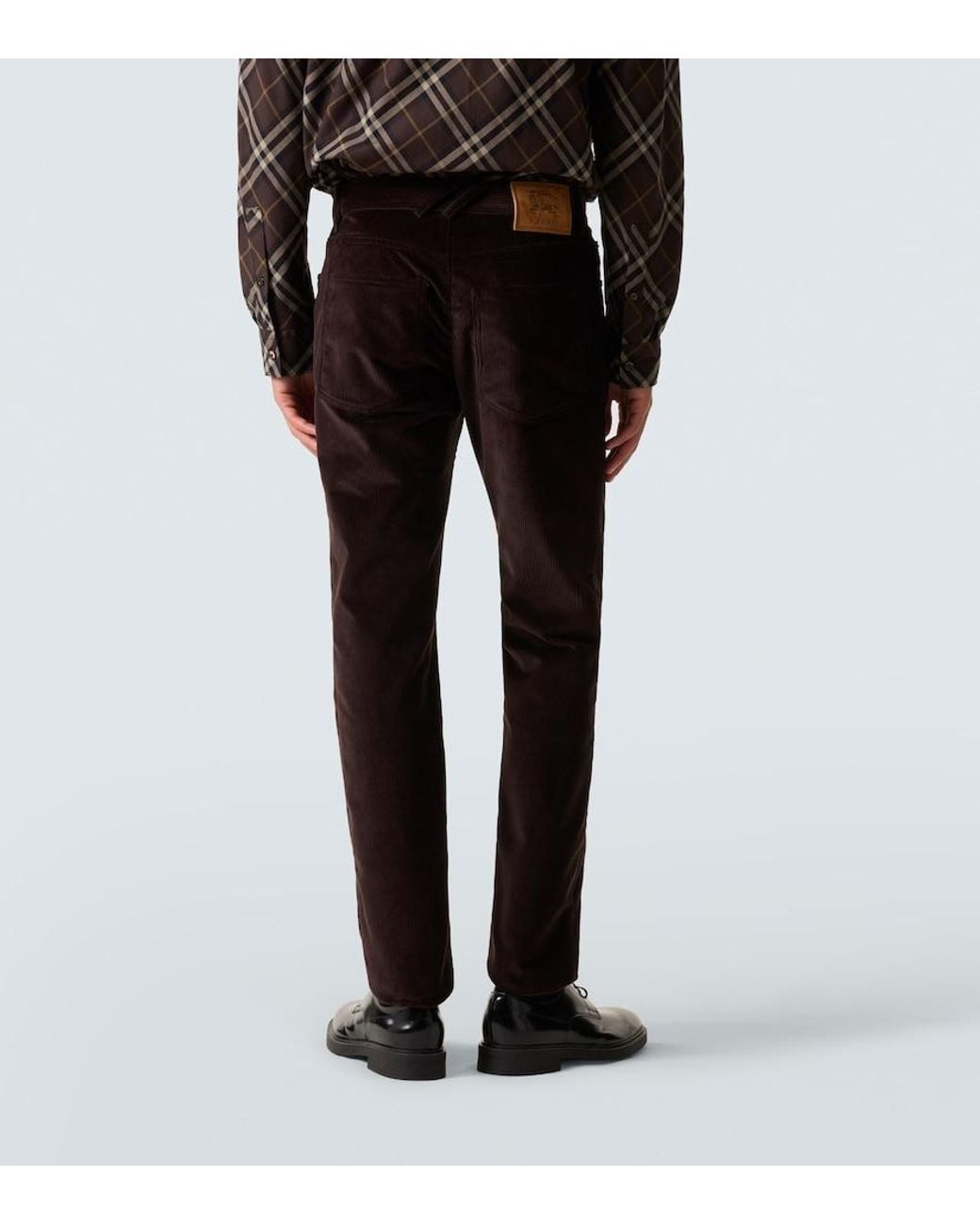 Burberry Black Cotton Corduroy Slim Pants for men