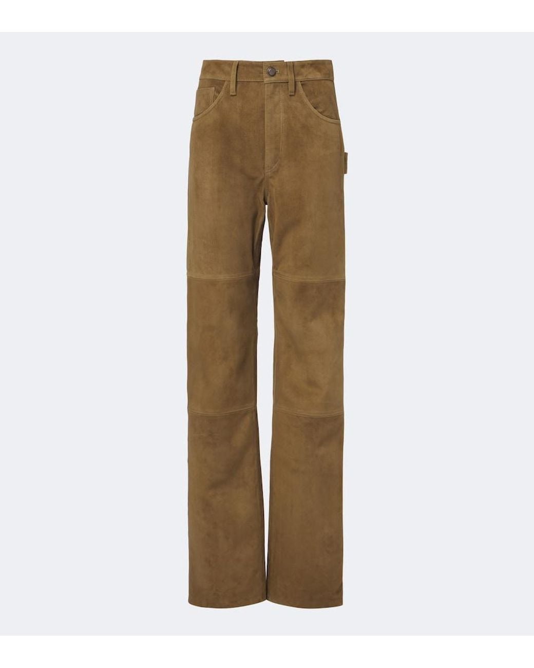 Altuzarra Natural Mills Suede Straight Pants